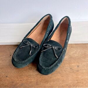 Vionic Virginia Women's 7 Leather Flat Loafer Black Bow Detail Comfort Preppy